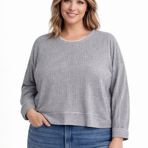 Jules & Leopold Monochrome Checkered Top